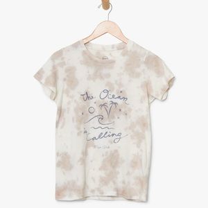 🩶5/$30 Pura Vida Tie Dye The Ocean is Calling Women’s Fitted Tee Size Medium